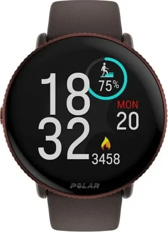 Smartwatch Polar Ignite 3 Titanium, rrip silikon/lëkurë, kafe - 1