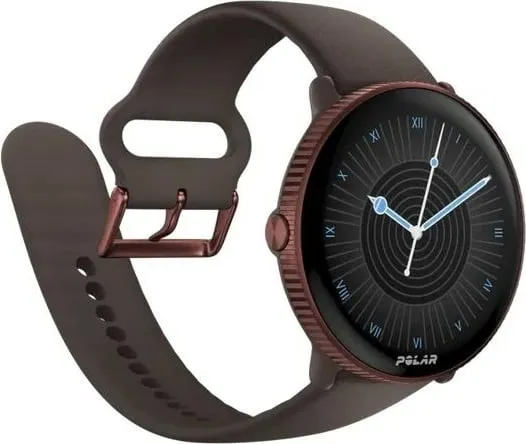 Smartwatch Polar Ignite 3 Titanium, rrip silikon/lëkurë, kafe - 4