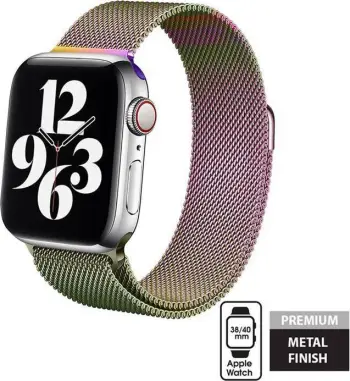 Rrip dore Crong Milano Steel për Apple Watch 38/40 mm, opal/ vjollcë