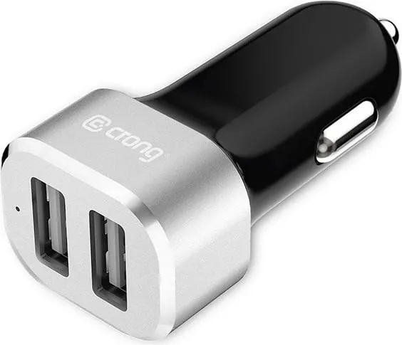 Karikues makinë Crong Power, 2x USB A 2.4A, 24W, argjent - 1