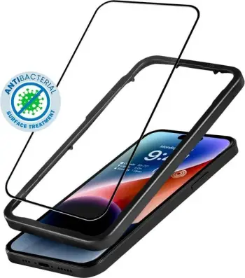 Xham mbrojtës Crong 3D Armour Glass, iPhone 14 Pro, antibakterial, transparant