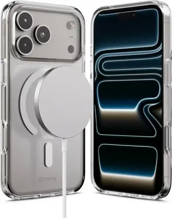 Këllëf telefoni Crong Clear MAG për iPhone 17 Pro, MagSafe, transparent