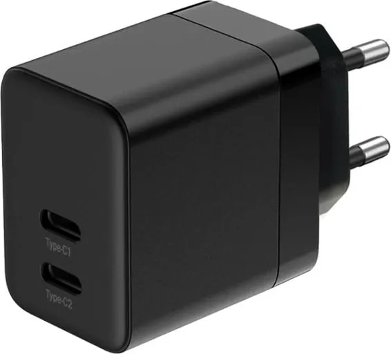 Karikues muri Crong Ultra Compact GaN 35W, 2x USB-C PD 3.0, i zi - 2