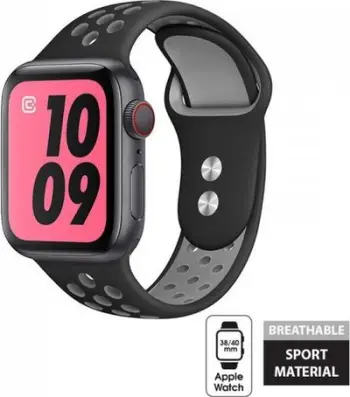 Rrip Crong Duo për Apple Watch, 38/40mm, i zi / i hirtë