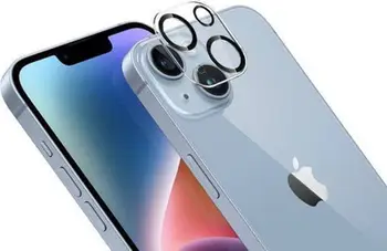 Mbrojtëse kamere Crong Lens Shield për iPhone 14 14 Plus, xham i fortifikuar, transparente