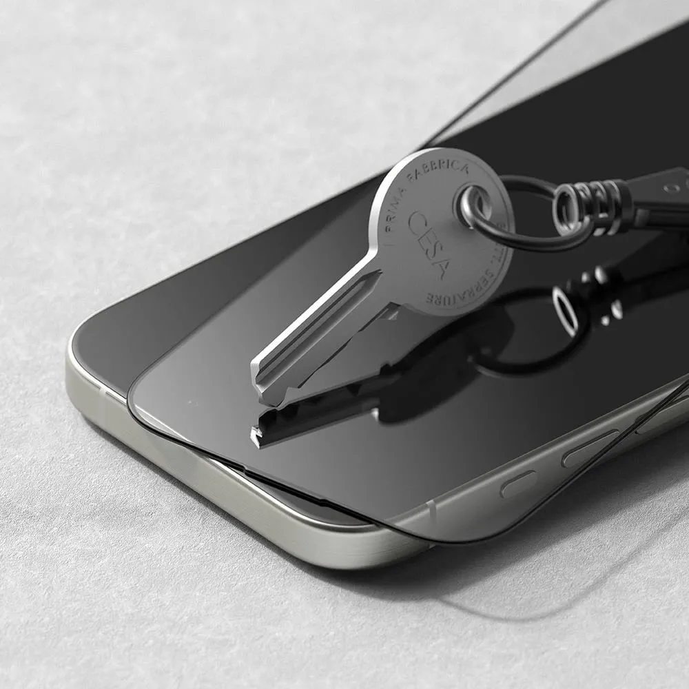Xham mbrojtës për ekran, Ringke Easy Slide, për iPhone 16 Pro, 2-pack, Kornizë e zezë - 4
