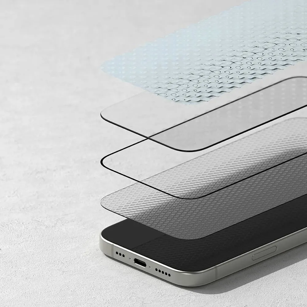Xham mbrojtës për ekran, Ringke Easy Slide, për iPhone 16 Pro, 2-pack, Kornizë e zezë - 6