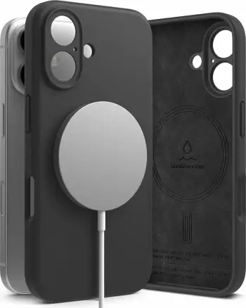 Mbështjellës Ringke Silicone MagSafe për iPhone 16, i zi