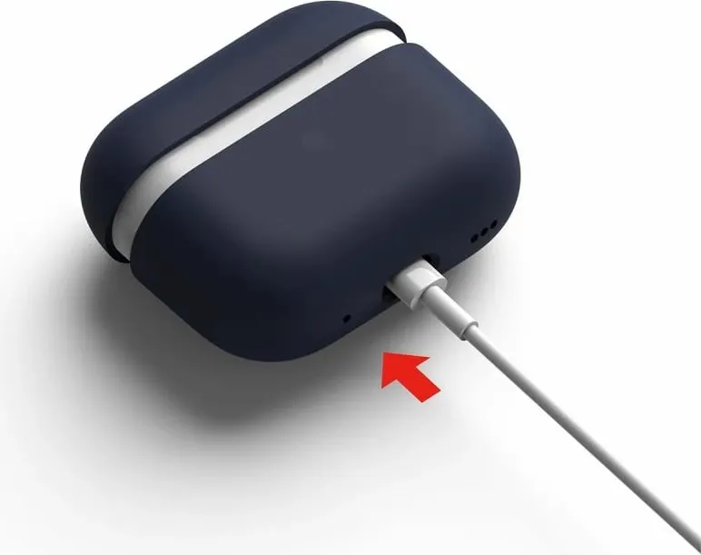 Mbështjellës Ringke për AirPods Pro/Pro 2, Silikon, Blu e errët, me karabinë - 2
