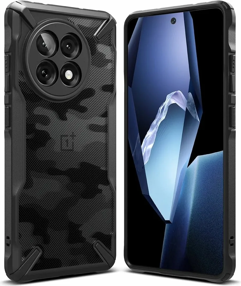 Mbështjellës Ringke Fusion X për OnePlus 13R, Black-Camo - 2