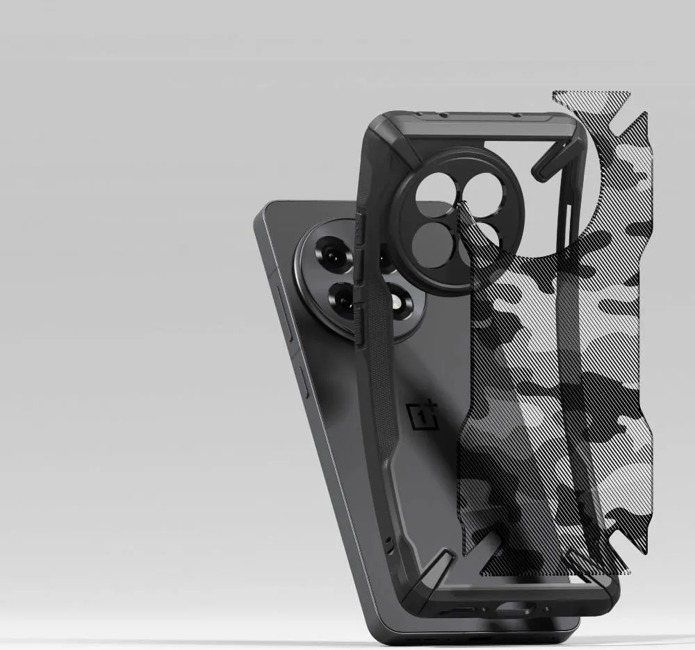 Mbështjellës Ringke Fusion X për OnePlus 13R, Black-Camo - 5