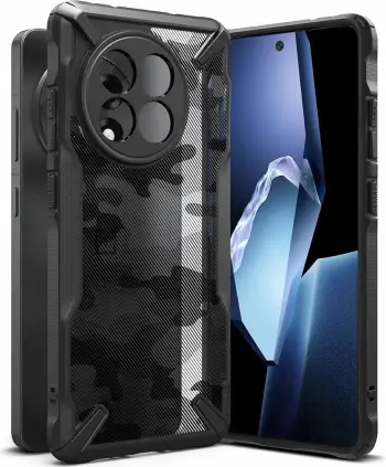 Mbështjellës Ringke Fusion X për OnePlus 13R, Black-Camo