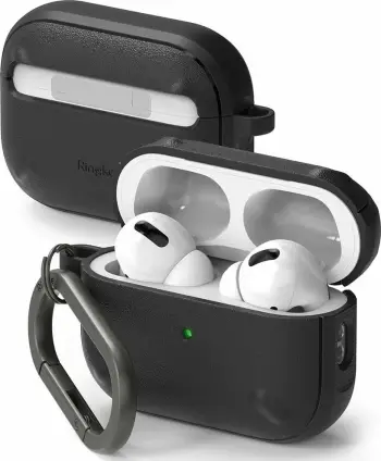 Mbështjellës Ringke Onyx për AirPods Pro 2, me karabinë, i zi