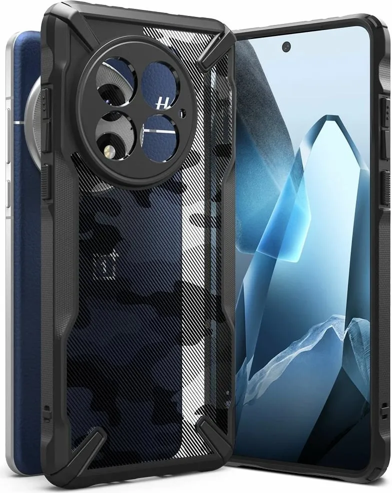 Mbështjellës Ringke Fusion X për OnePlus 13, Black Camo - 1