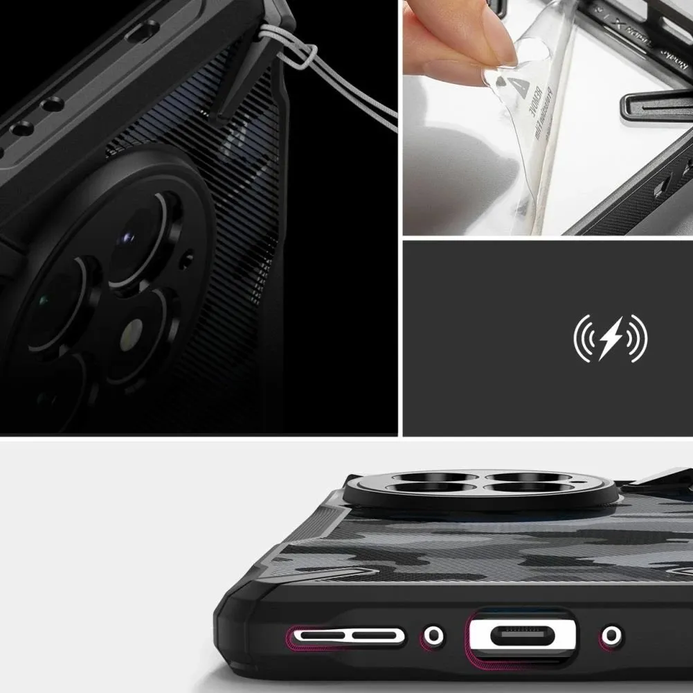 Mbështjellës Ringke Fusion X për OnePlus 13, Black Camo - 6