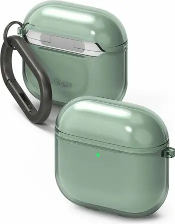 Mbështjellës Ringke Air për Apple AirPods 4, e gjelbër, me karabiner