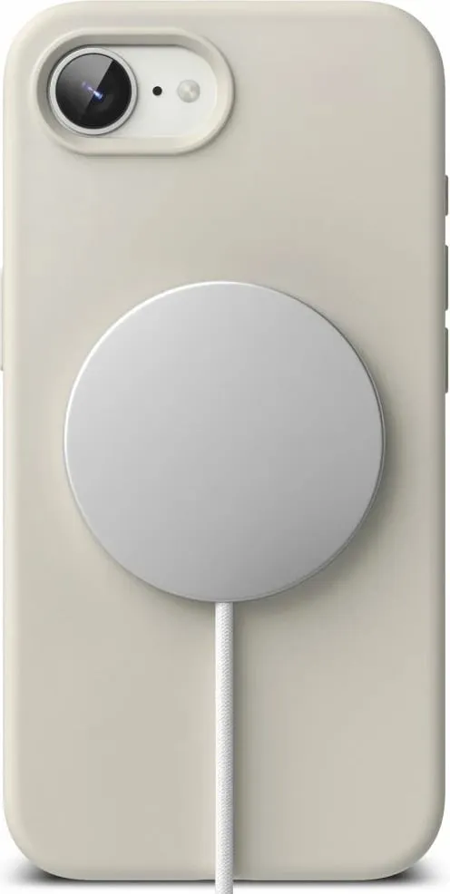 Mbështjellës Ringke Silicone MagSafe për iPhone 16e, Bezhe - 4