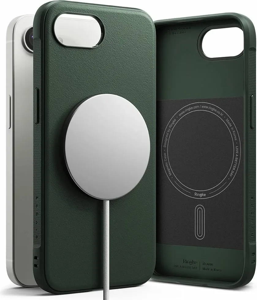 Mbështjellës Ringke Onyx Magnetic MagSafe për iPhone 16e, i gjelbër - 1