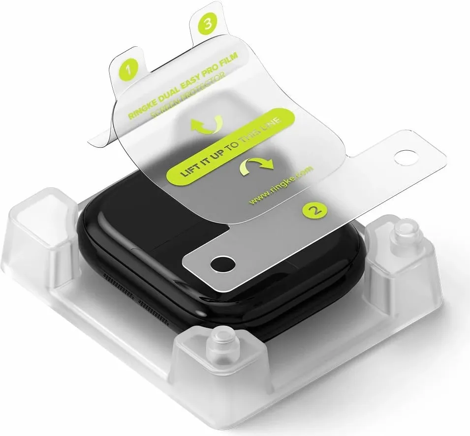Folje mbrojtëse Ringke Dual Easy Pro për Apple Watch 10 46mm, Set 2 copë, Transparent - 3