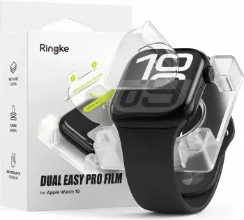 Folje mbrojtëse Ringke Dual Easy Pro për Apple Watch 10 46mm, Set 2 copë, Transparent