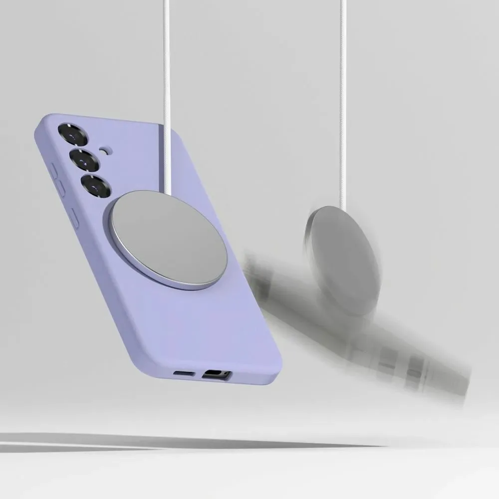 Mbështjellës Ringke Silicone MagSafe për Samsung Galaxy S25+, i zi - 6