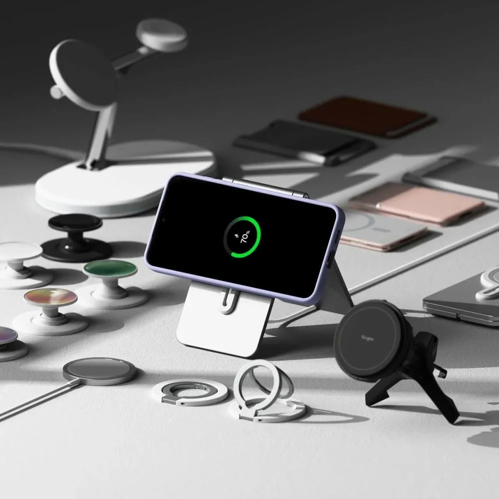 Mbështjellës Ringke Silicone MagSafe për Samsung Galaxy S25+, i zi - 7