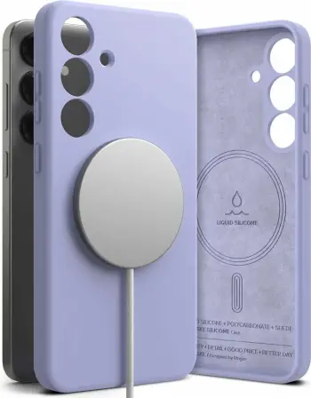 Mbështjellës Ringke Silicone MagSafe për Samsung Galaxy S25+, i zi