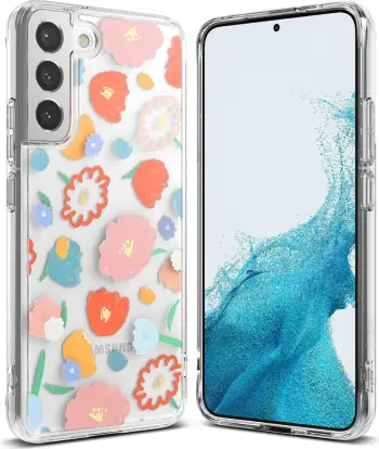 Mbështjellës Ringke Fusion Design për Samsung Galaxy S22+, F593R31, transparent me lule