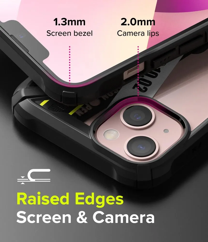 Mbështjellës Ringke Fusion X Design për iPhone 13 mini, FXD540E43, i zi/transparente - 5