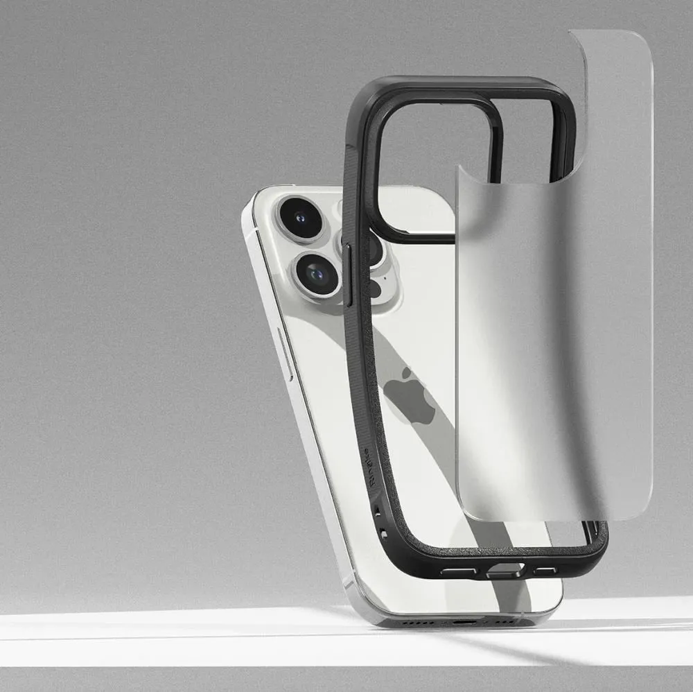 Mbështjellës Ringke Fusion Bold për iPhone 15 Pro Max, Transparent/Matte Black - 7