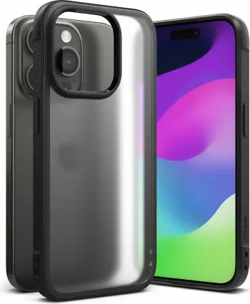 Mbështjellës Ringke Fusion Bold për iPhone 15 Pro Max, Transparent/Matte Black