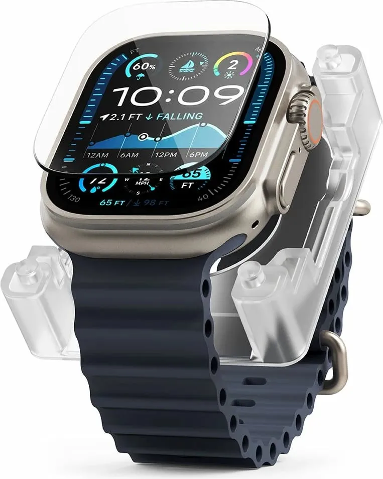 Xham i temperuar për Apple Watch Ultra 1/2 49mm Ringke Easy Slide, Transparent - 2