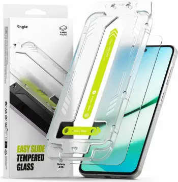 Xham i temperuar Ringke Easy Slide për Samsung Galaxy A36 5G, 2 copë, Transparent