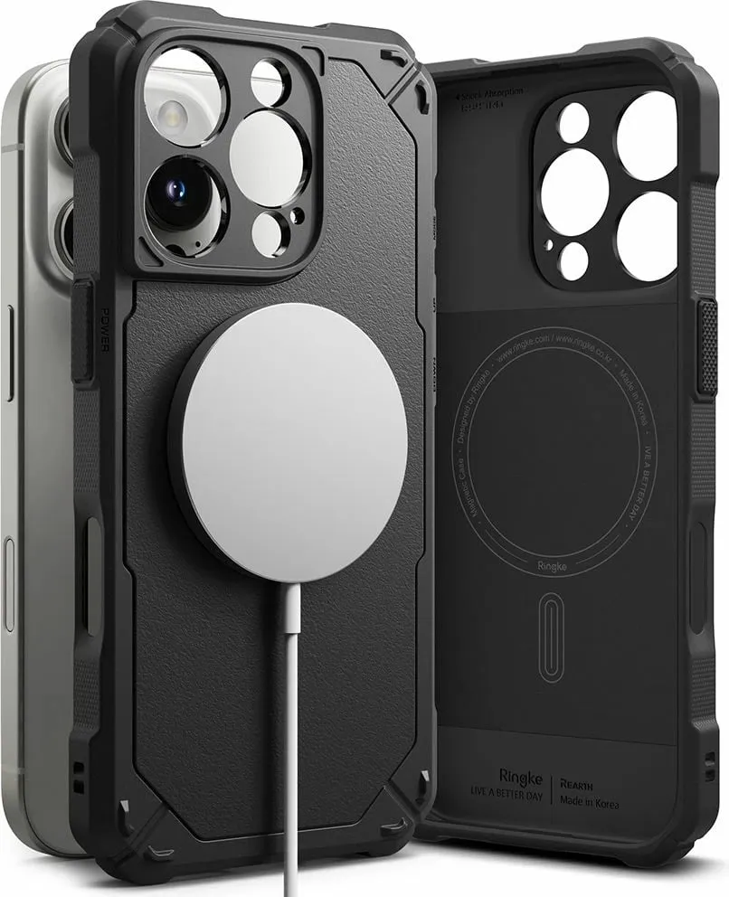 Mbështjellës Ringke Rugged Gear MagSafe për iPhone 16 Pro Max, i zi - 1