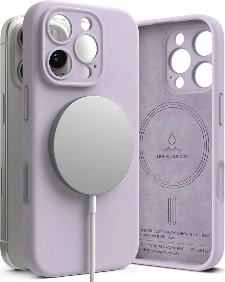 Mbështjellës Ringke Silicone MagSafe për iPhone 16 Pro, Violet - 1