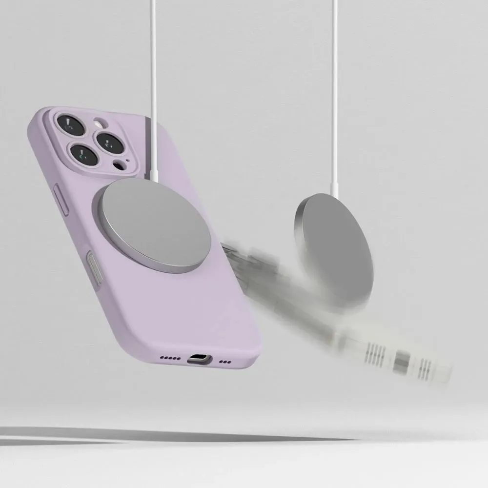 Mbështjellës Ringke Silicone MagSafe për iPhone 16 Pro, Violet - 6