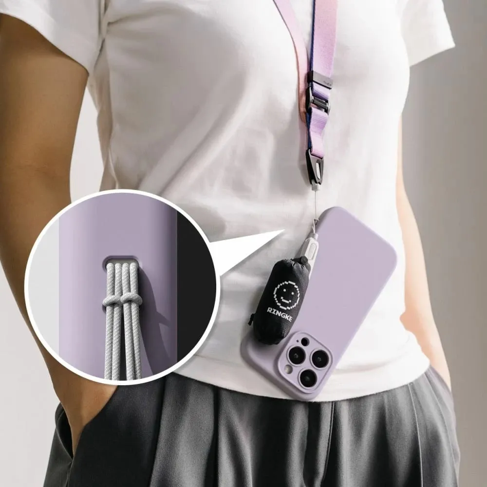 Mbështjellës Ringke Silicone MagSafe për iPhone 16 Pro, Violet - 8