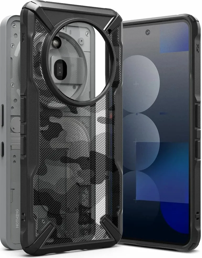 Mbështjellës Ringke Fusion X për Nothing Phone 3A Pro, Clear Grey - 1