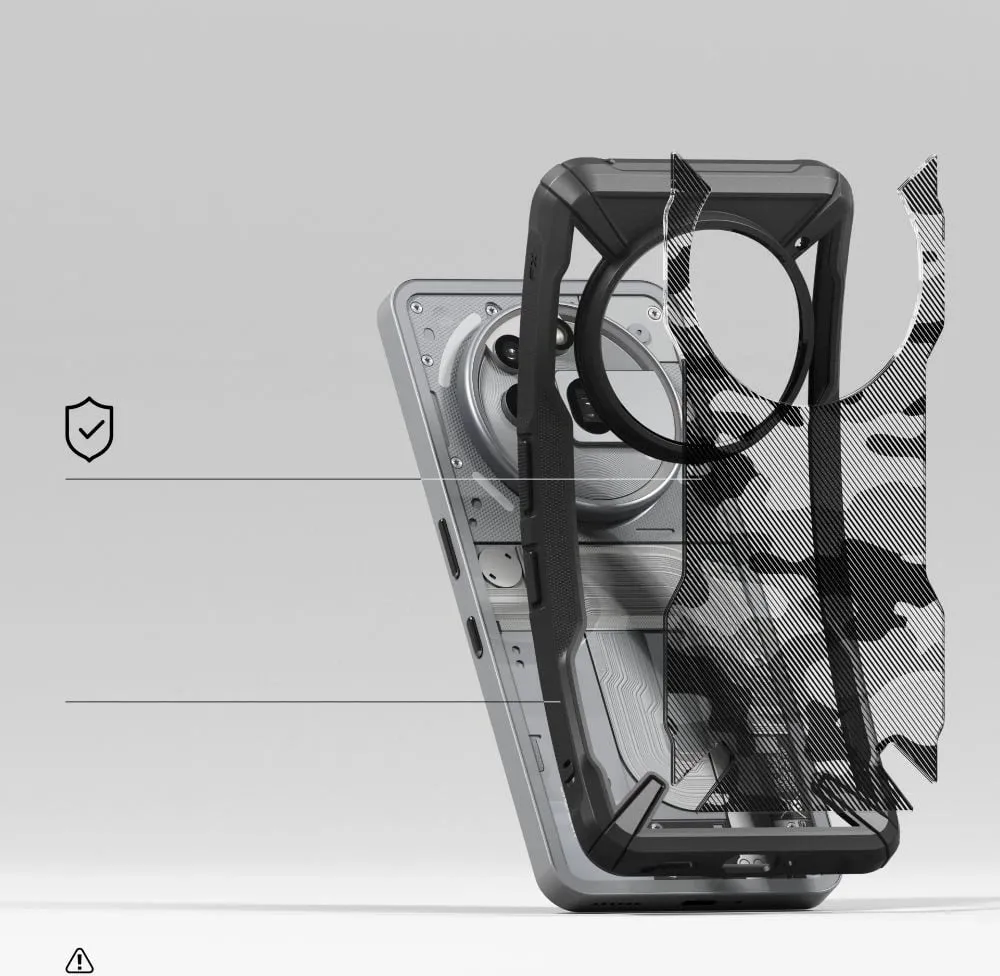 Mbështjellës Ringke Fusion X për Nothing Phone 3A Pro, Clear Grey - 4