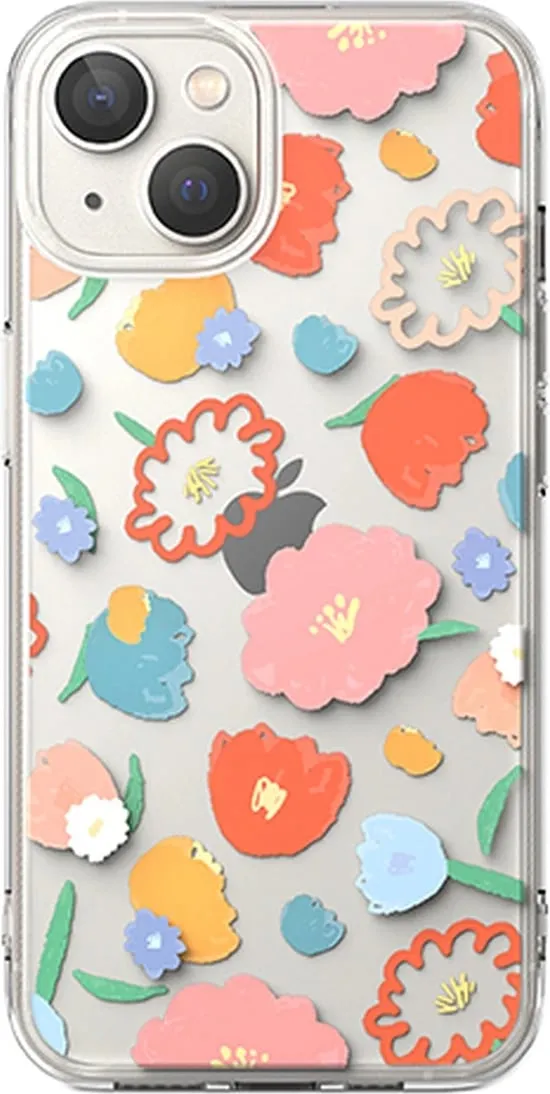 Mbështjellës Ringke Fusion Design për iPhone 14 Plus, transparent me lule - 2
