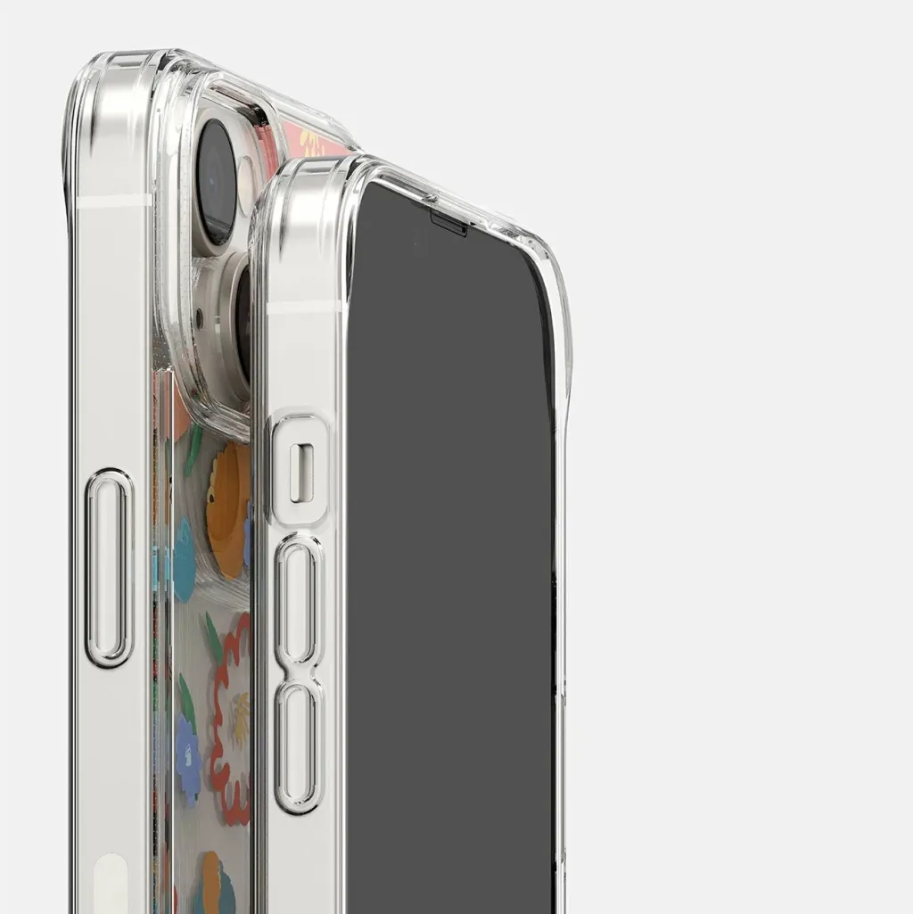 Mbështjellës Ringke Fusion Design për iPhone 14 Plus, transparent me lule - 12