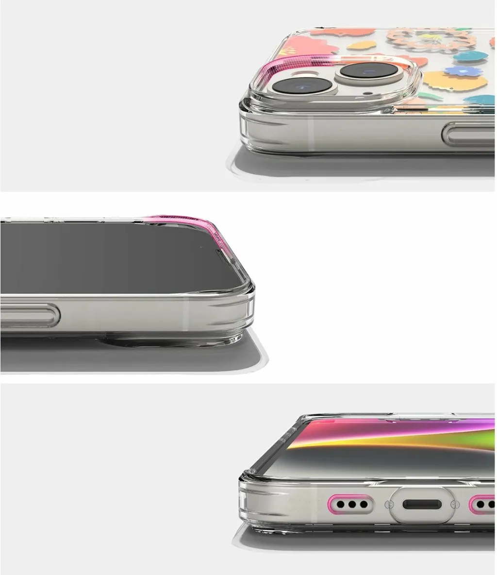 Mbështjellës Ringke Fusion Design për iPhone 14 Plus, transparent me lule - 10