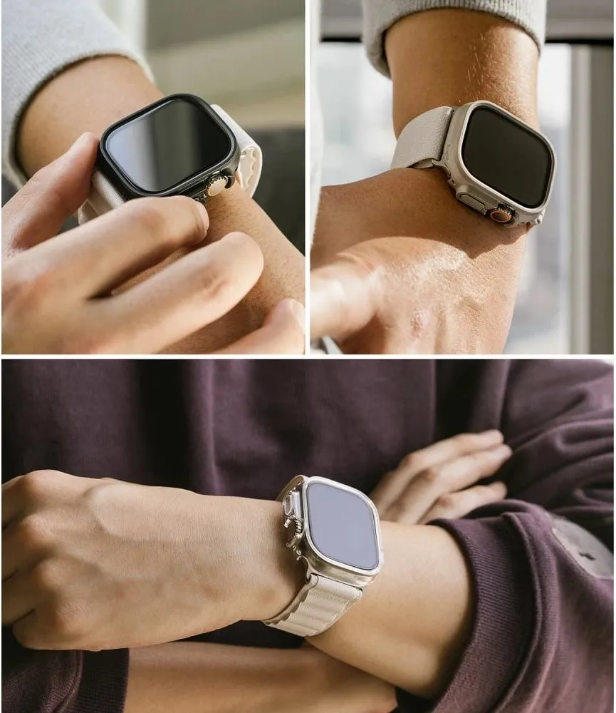 Mbështjellës Ringke Slim për Apple Watch Ultra 49mm, 2 copë, Transparent & Titanium - 11
