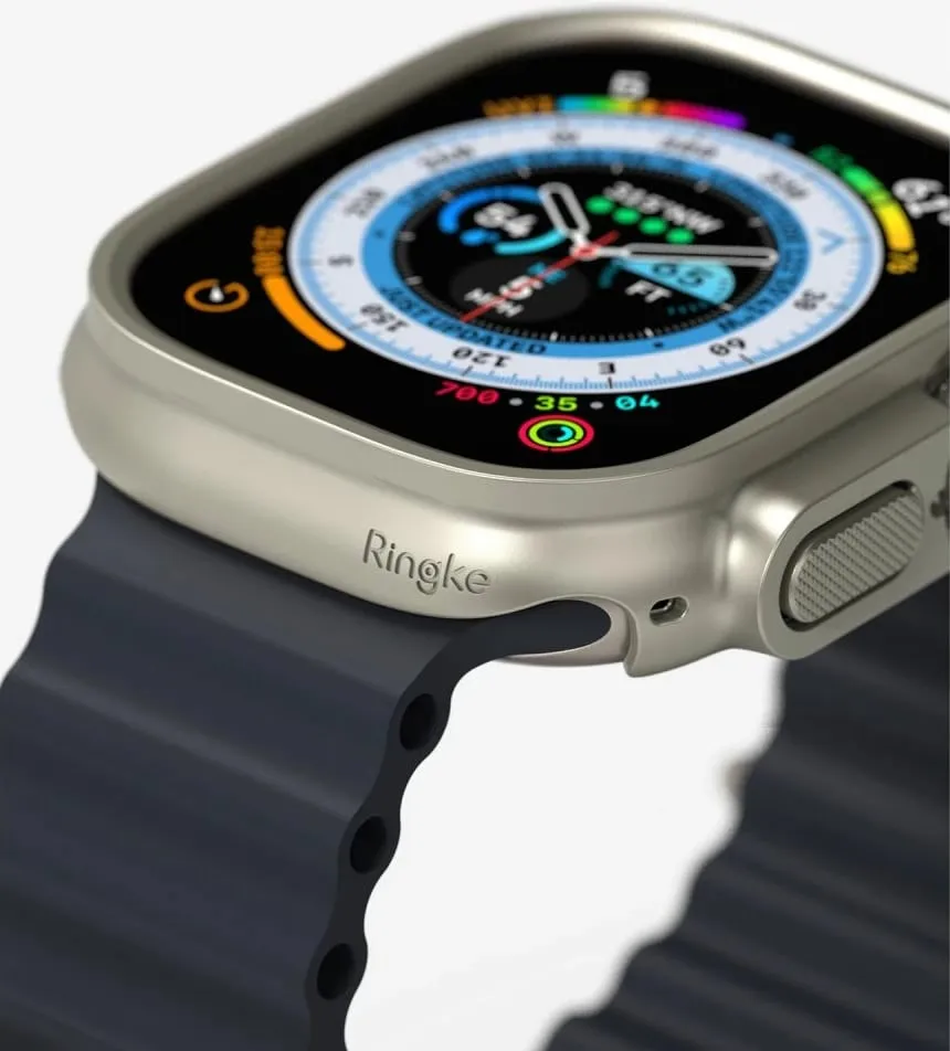 Mbështjellës Ringke Slim për Apple Watch Ultra 49mm, 2 copë, Transparent & Titanium - 5