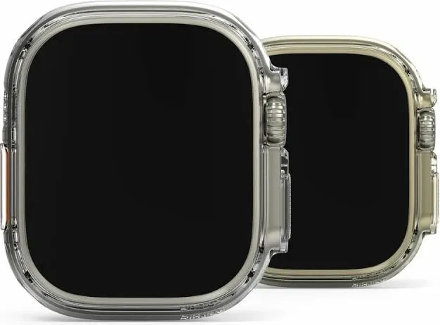 Mbështjellës Ringke Slim për Apple Watch Ultra 49mm, 2 copë, Transparent & Titanium - 7