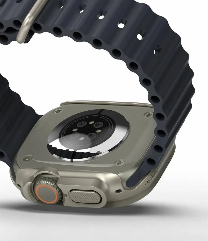 Mbështjellës Ringke Slim për Apple Watch Ultra 49mm, 2 copë, Transparent & Titanium - 8
