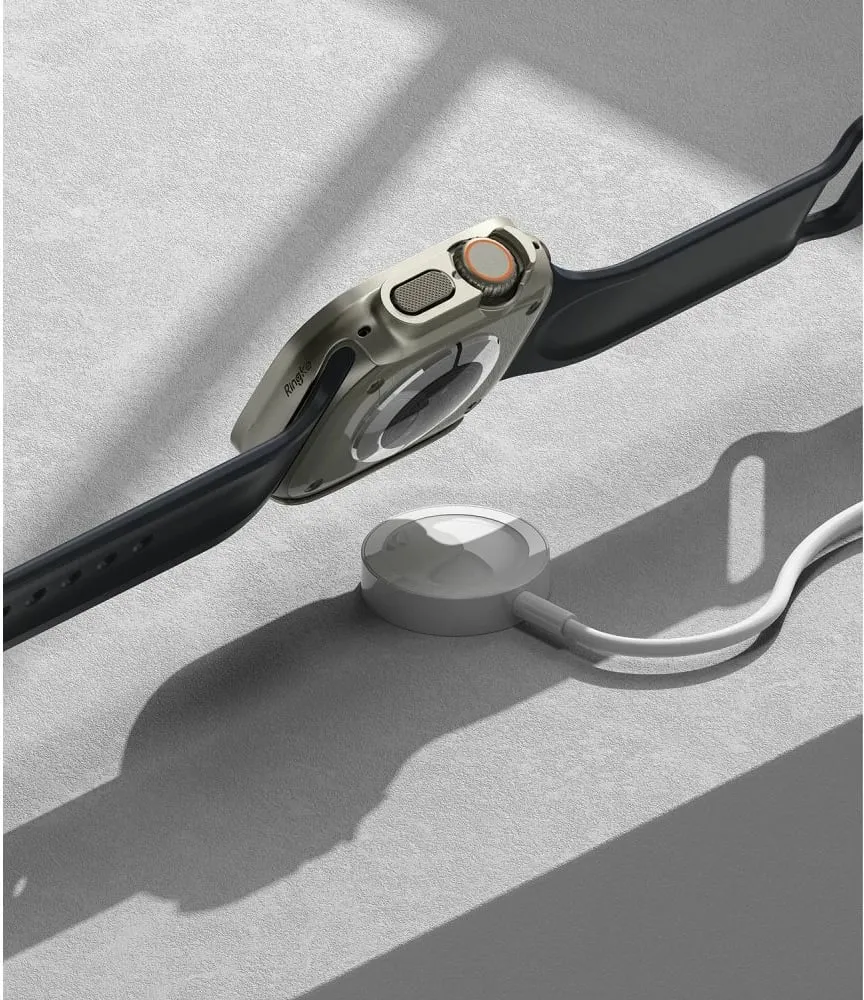 Mbështjellës Ringke Slim për Apple Watch Ultra 49mm, 2 copë, Transparent & Titanium - 10