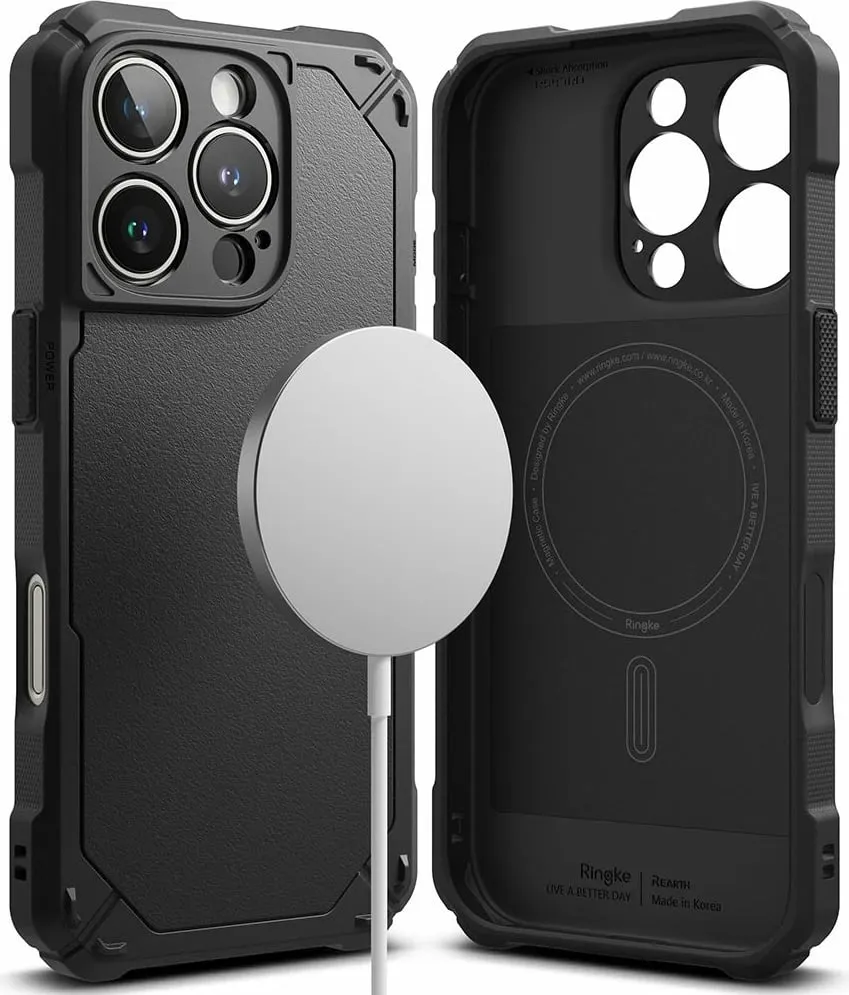 Mbështjellës Ringke Rugged Gear MagSafe për iPhone 16 Pro, i zi - 2
