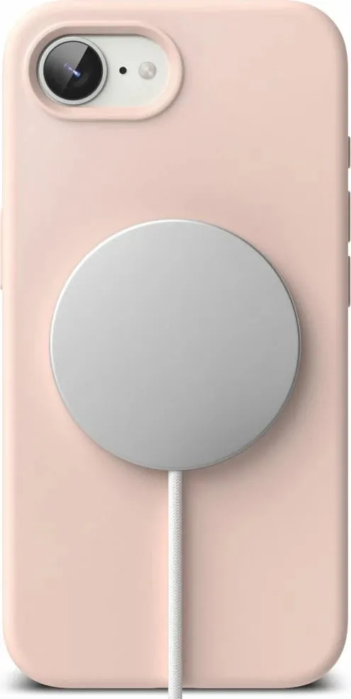 Mbështjellës Ringke Silicone MagSafe për iPhone 16e, Rozë - 4