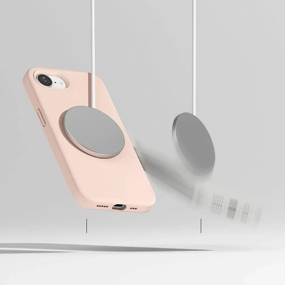Mbështjellës Ringke Silicone MagSafe për iPhone 16e, Rozë - 5